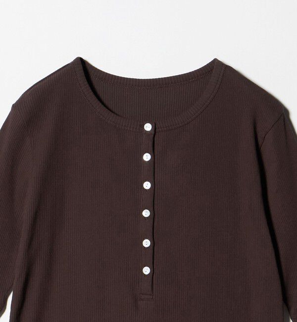 UNITED ARROWS green label relaxing「【WEB限定】＜at ease＞シアーテレコ ヘンリーネック ショートスリーブ カットソー」|Tシャツ・カットソー|