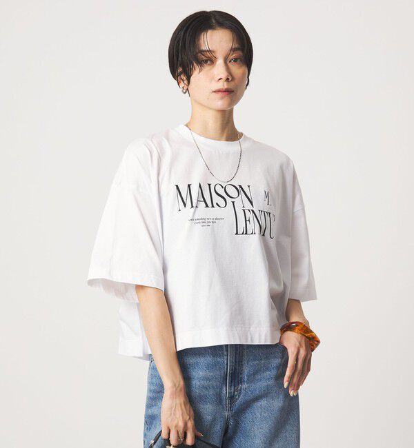 UNITED ARROWS green label relaxing「バック タック ロゴ Tシャツ」|Tシャツ・カットソー|OFF WHITE