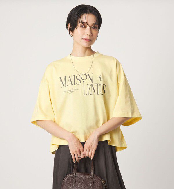 UNITED ARROWS green label relaxing「バック タック ロゴ Tシャツ」|Tシャツ・カットソー|YELLOW