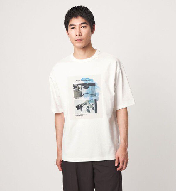 UNITED ARROWS green label relaxing「＜Phospho Graphica＞グラフィック 半袖 Tシャツ カットソー」|Tシャツ・カットソー|WHITE