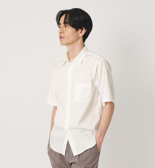 BEAUTY&YOUTH UNITED ARROWS「クリア オックスフォード デオドラント レギュラー 半袖シャツ SLIM型 抗菌防臭」|シャツ・ブラウス|WHITE