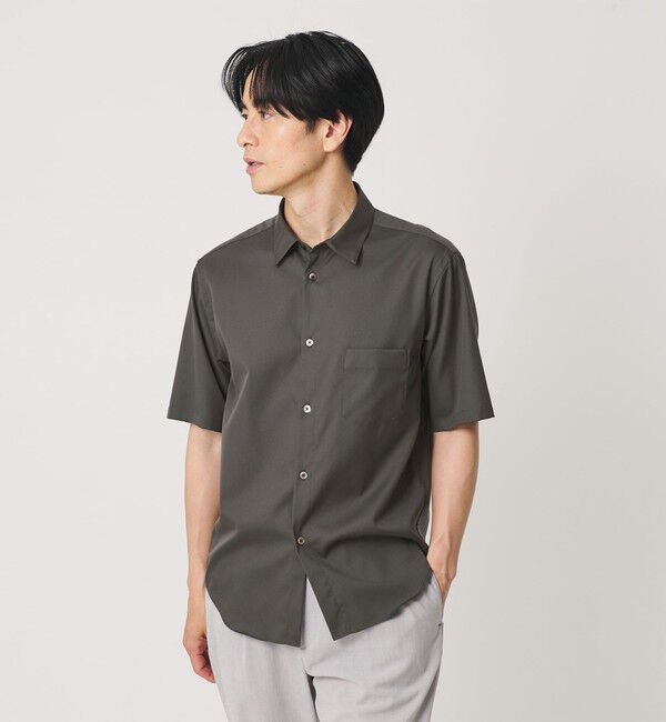 BEAUTY&YOUTH UNITED ARROWS「クリア オックスフォード デオドラント レギュラー 半袖シャツ SLIM型 抗菌防臭」|シャツ・ブラウス|DK.GRAY