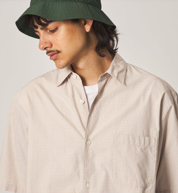 STEVEN ALAN「＜Steven Alan＞ シボチェック レギュラーカラー ショートスリーブ シャツ BOX」|シャツ・ブラウス|