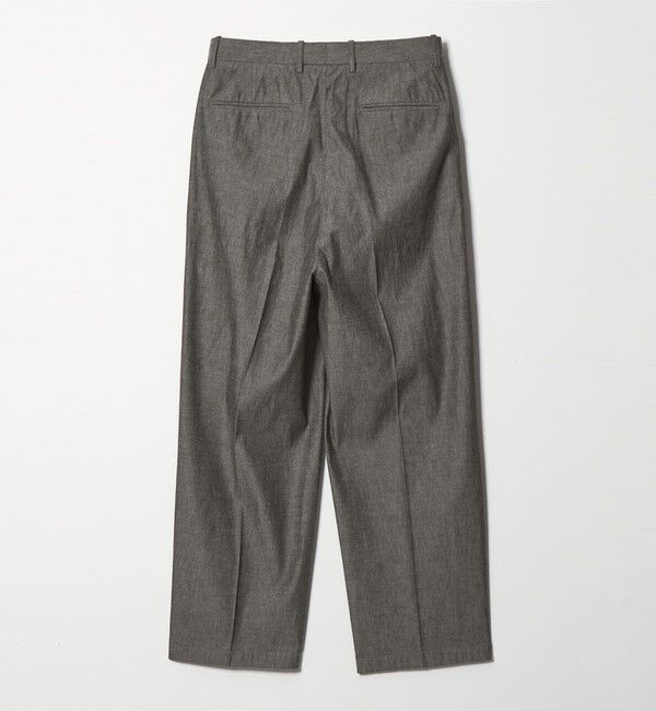 STEVEN ALAN「＜Steven Alan＞ デニムシャンブレー イン ツープリーツ ドレス トラウザーズ」|スラックス|