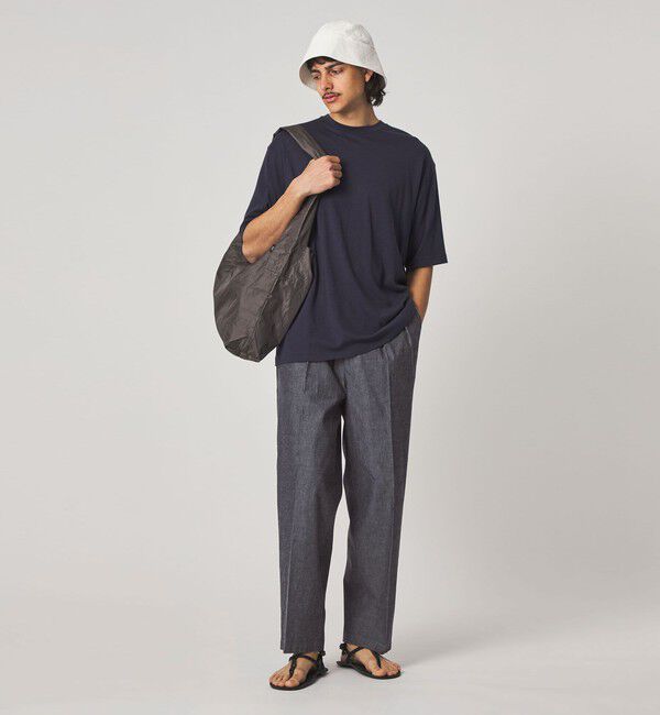 STEVEN ALAN「＜Steven Alan＞ デニムシャンブレー イン ツープリーツ ドレス トラウザーズ」|スラックス|