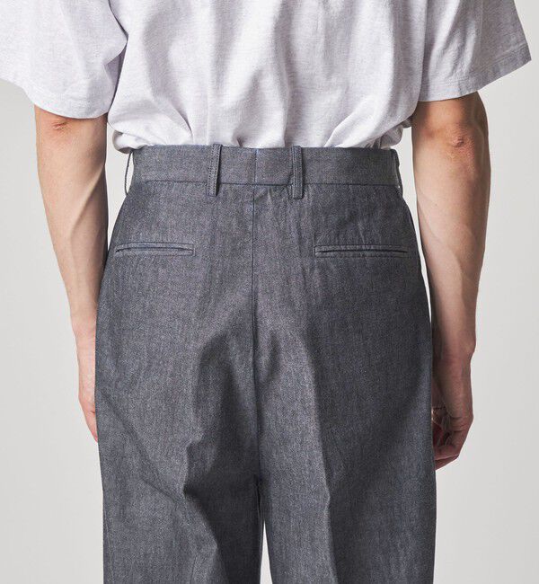 STEVEN ALAN「＜Steven Alan＞ デニムシャンブレー イン ツープリーツ ドレス トラウザーズ」|スラックス|