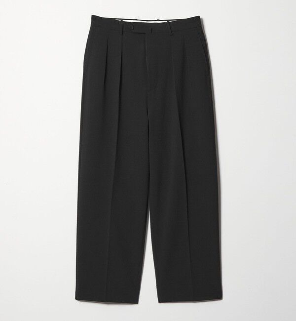 STEVEN ALAN「＜Steven Alan＞ TW サッカー イン ツープリーツ ドレス トラウザーズ」|スラックス|BLACK