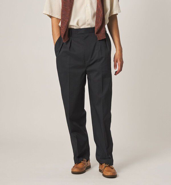STEVEN ALAN「＜Steven Alan＞ P/RA トロピカル イン ツープリーツ ドレス トラウザーズ ハーフイージー」|スラックス|