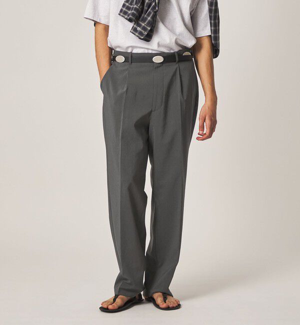 STEVEN ALAN「＜Steven Alan＞ RENURMY アウト ワンプリーツ スラックス」|スラックス|