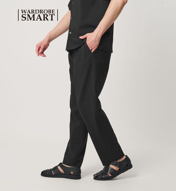 BEAUTY&YOUTH UNITED ARROWS「【WEB限定 WARDROBE SMART】サマーファンクション 1P ワイド スラックス【吸水速乾】」|チノ|BLACK
