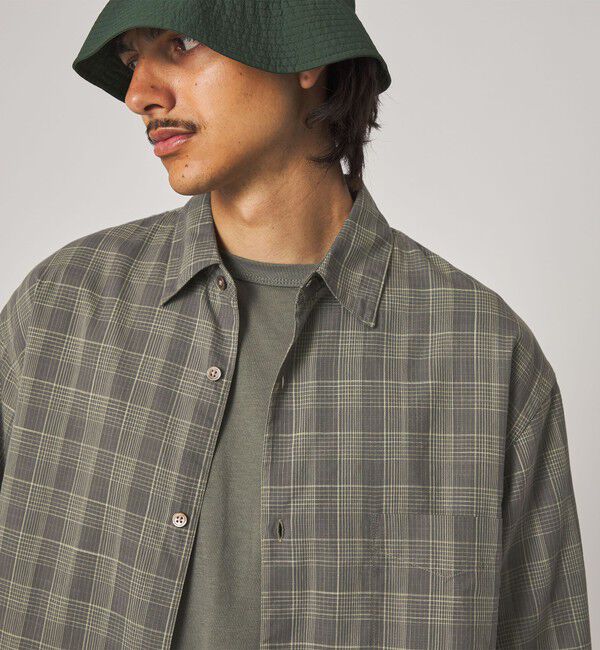 STEVEN ALAN「＜Steven Alan＞ スラブ チェック レギュラーカラー ショートスリーブ シャツ」|シャツ・ブラウス|