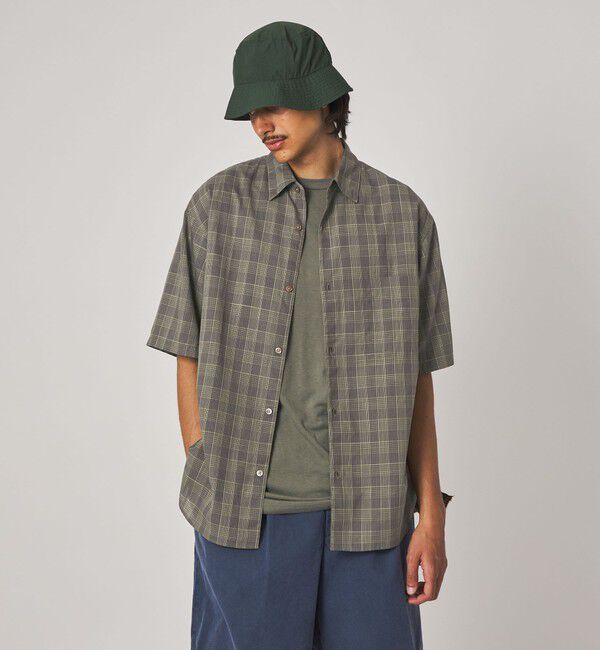 STEVEN ALAN「＜Steven Alan＞ スラブ チェック レギュラーカラー ショートスリーブ シャツ」|シャツ・ブラウス|