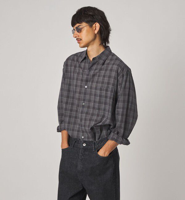 STEVEN ALAN「＜Steven Alan＞ スラブ チェック レギュラーカラー シャツ LOOSE」|シャツ・ブラウス|