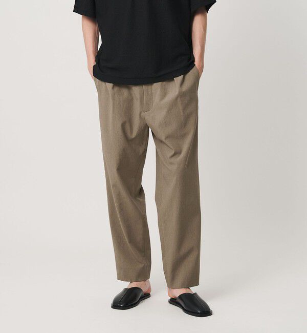 BEAUTY&YOUTH UNITED ARROWS「KOMATSU PACK トロピカル 1P テーパード イージー パンツ NO.9 ストレッチ 吸水速乾 UVカット セットアップ」|チノ|BEIGE