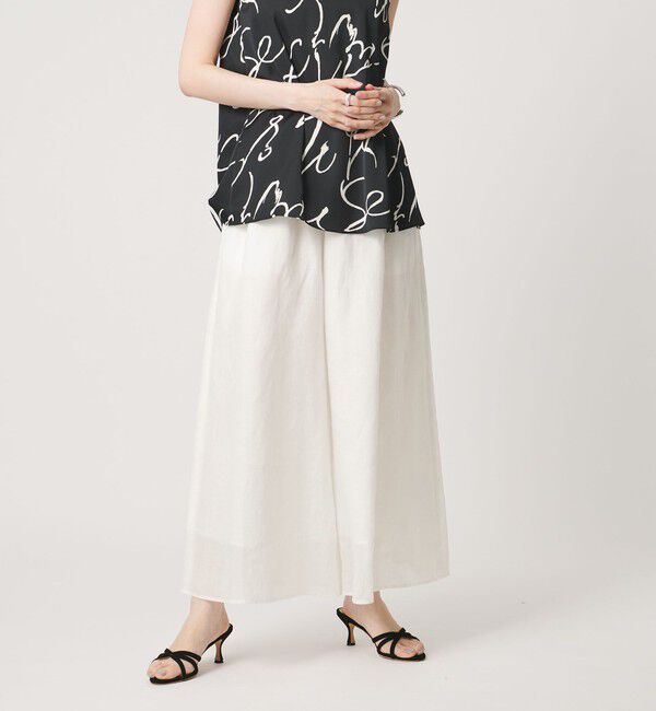 UNITED ARROWS「ギャザー フレアパンツ  ‐ウォッシャブル‐」|その他|OFF WHITE