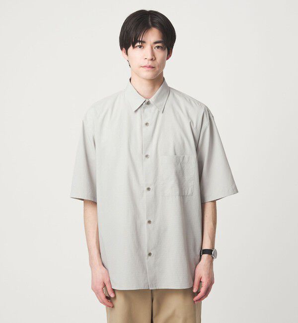 UNITED ARROWS green label relaxing「Dot Air ボックス レギュラーカラー 半袖 シャツ -ストレッチ-」|シャツ・ブラウス|