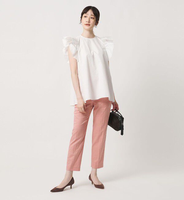 UNITED ARROWS「シャイニー スリム パンツ ‐ストレッチ ウォッシャブル‐」|スラックス|