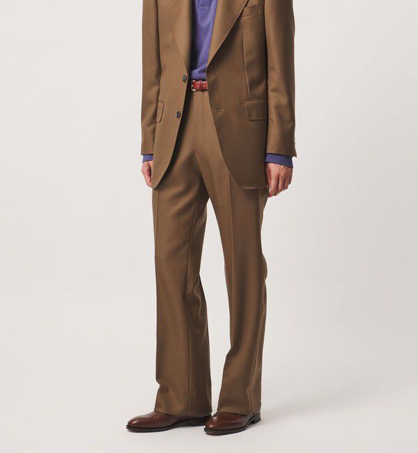 UNITED ARROWS「ギャバジン フレア ノープリーツ スラックス ヨコストレッチ」|スーツ|