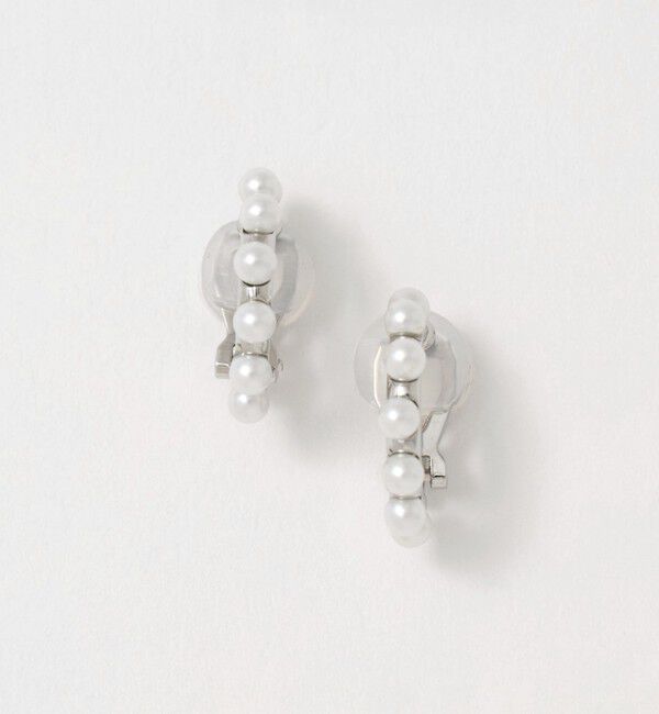 UNITED ARROWS「イミテーションパール フープイヤリング」|イヤリング|SILVER