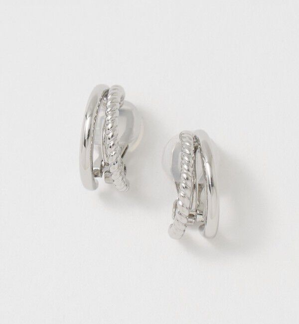 UNITED ARROWS「2ライン フープイヤリング」|イヤリング|SILVER