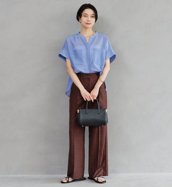 UNITED ARROWS green label relaxing「カールマイヤー ポケット ショートスリーブ ブラウス マシンウォッシャブル 通気性」|シャツ・ブラウス|