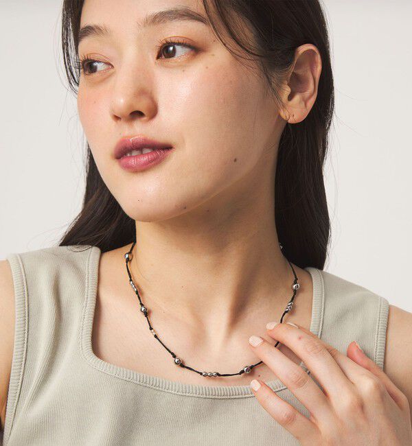 UNITED ARROWS green label relaxing「コード＆ビーズネックレス」|ネックレス|