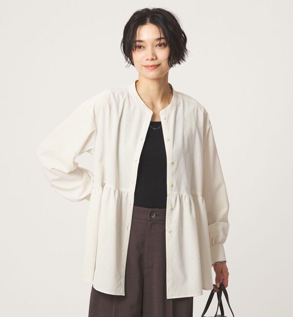 UNITED ARROWS green label relaxing「［size SHORTあり］ペプラム ブラウス UVカット 通気性 吸水速乾」|シャツ・ブラウス|