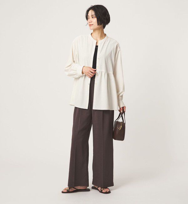 UNITED ARROWS green label relaxing「［size SHORTあり］ペプラム ブラウス UVカット 通気性 吸水速乾」|シャツ・ブラウス|