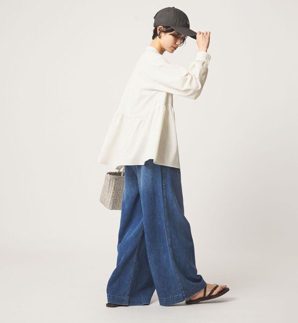UNITED ARROWS green label relaxing「［size SHORTあり］ペプラム ブラウス UVカット 通気性 吸水速乾」|シャツ・ブラウス|