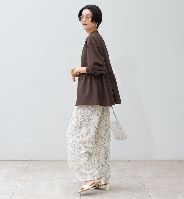 UNITED ARROWS green label relaxing「［size SHORTあり］ペプラム ブラウス UVカット 通気性 吸水速乾」|シャツ・ブラウス|