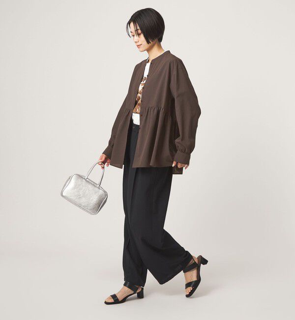 UNITED ARROWS green label relaxing「［size SHORTあり］ペプラム ブラウス UVカット 通気性 吸水速乾」|シャツ・ブラウス|