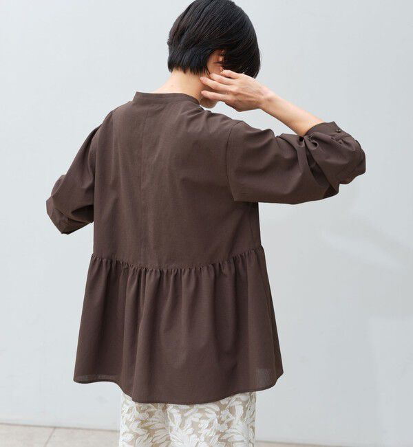 UNITED ARROWS green label relaxing「［size SHORTあり］ペプラム ブラウス UVカット 通気性 吸水速乾」|シャツ・ブラウス|