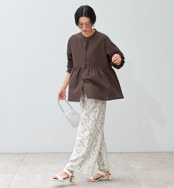 UNITED ARROWS green label relaxing「［size SHORTあり］ペプラム ブラウス UVカット 通気性 吸水速乾」|シャツ・ブラウス|