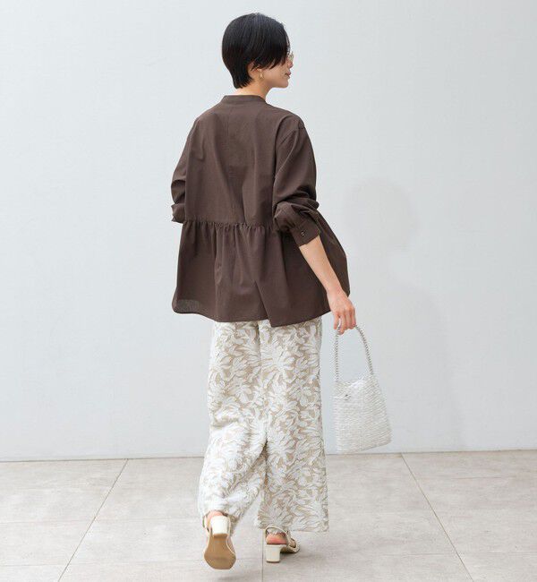 UNITED ARROWS green label relaxing「［size SHORTあり］ペプラム ブラウス UVカット 通気性 吸水速乾」|シャツ・ブラウス|