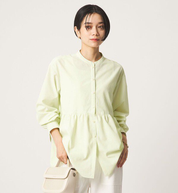 UNITED ARROWS green label relaxing「［size SHORTあり］ペプラム ブラウス UVカット 通気性 吸水速乾」|シャツ・ブラウス|