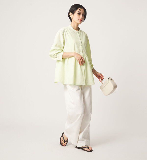 UNITED ARROWS green label relaxing「［size SHORTあり］ペプラム ブラウス UVカット 通気性 吸水速乾」|シャツ・ブラウス|