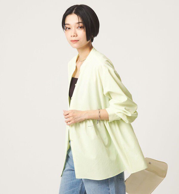 UNITED ARROWS green label relaxing「［size SHORTあり］ペプラム ブラウス UVカット 通気性 吸水速乾」|シャツ・ブラウス|