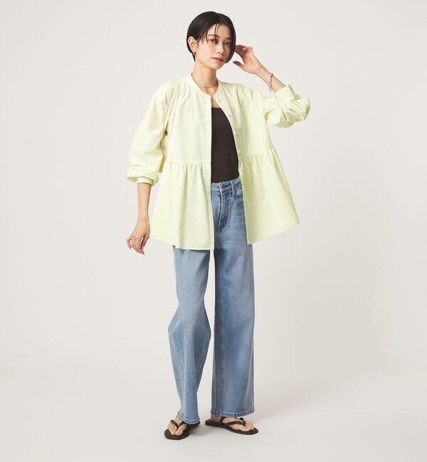 UNITED ARROWS green label relaxing「［size SHORTあり］ペプラム ブラウス UVカット 通気性 吸水速乾」|シャツ・ブラウス|