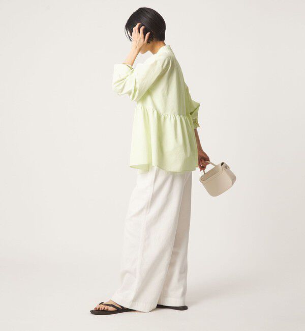 UNITED ARROWS green label relaxing「［size SHORTあり］ペプラム ブラウス UVカット 通気性 吸水速乾」|シャツ・ブラウス|