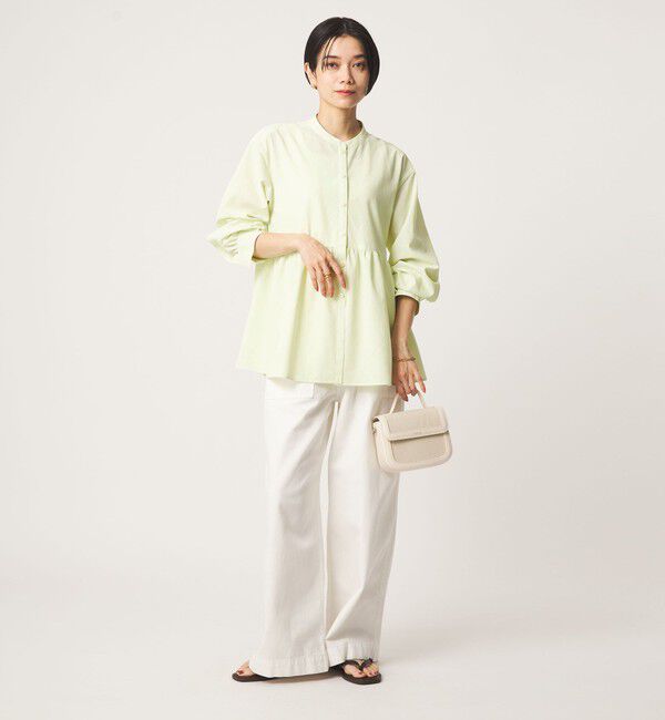 UNITED ARROWS green label relaxing「［size SHORTあり］ペプラム ブラウス UVカット 通気性 吸水速乾」|シャツ・ブラウス|