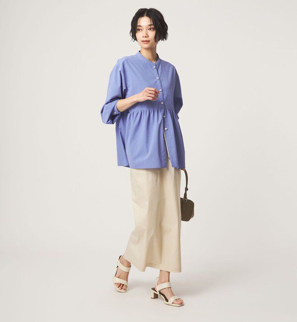 UNITED ARROWS green label relaxing「［size SHORTあり］ペプラム ブラウス UVカット 通気性 吸水速乾」|シャツ・ブラウス|