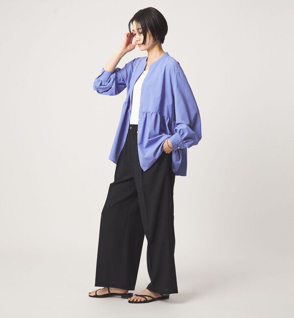 UNITED ARROWS green label relaxing「［size SHORTあり］ペプラム ブラウス UVカット 通気性 吸水速乾」|シャツ・ブラウス|