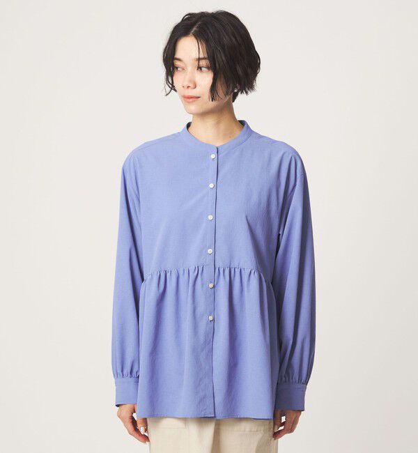 UNITED ARROWS green label relaxing「［size SHORTあり］ペプラム ブラウス UVカット 通気性 吸水速乾」|シャツ・ブラウス|