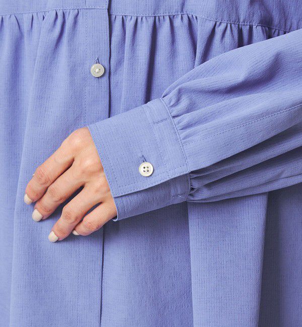 UNITED ARROWS green label relaxing「［size SHORTあり］ペプラム ブラウス UVカット 通気性 吸水速乾」|シャツ・ブラウス|