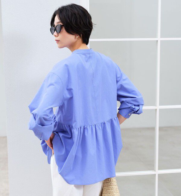 UNITED ARROWS green label relaxing「［size SHORTあり］ペプラム ブラウス UVカット 通気性 吸水速乾」|シャツ・ブラウス|