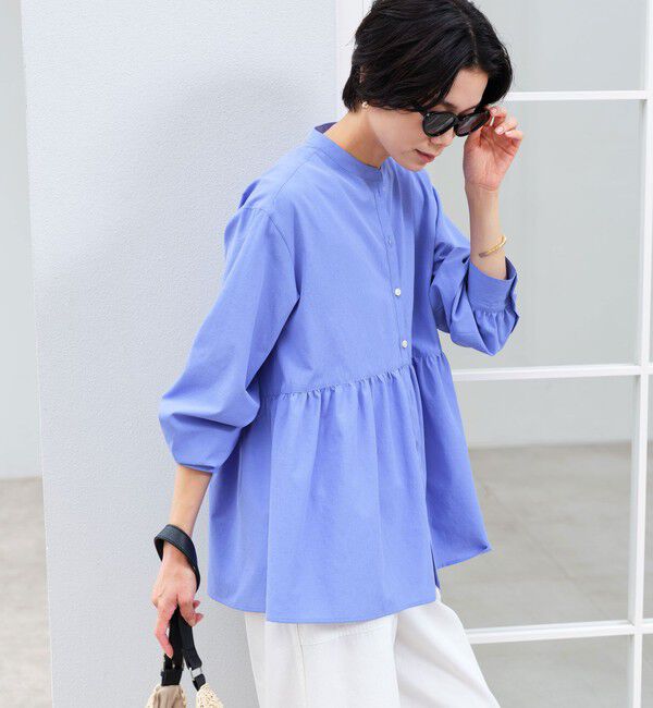UNITED ARROWS green label relaxing「［size SHORTあり］ペプラム ブラウス UVカット 通気性 吸水速乾」|シャツ・ブラウス|