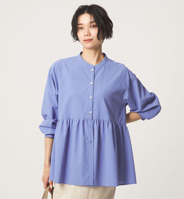 UNITED ARROWS green label relaxing「［size SHORTあり］ペプラム ブラウス UVカット 通気性 吸水速乾」|シャツ・ブラウス|