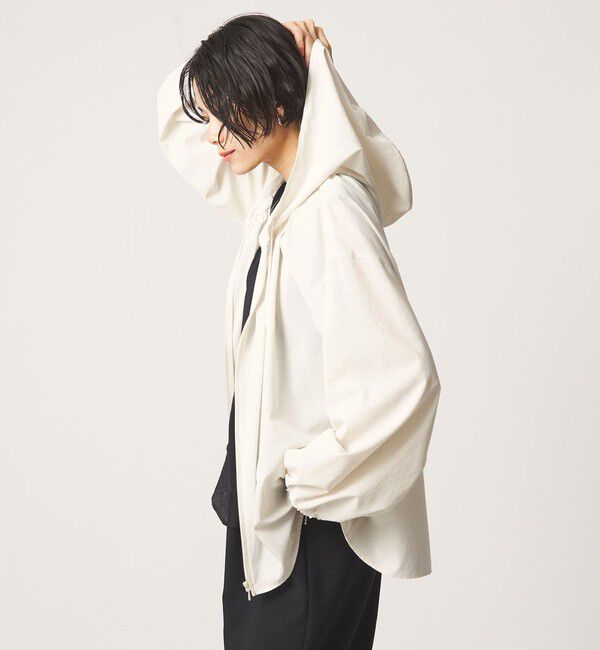 UNITED ARROWS green label relaxing「［size SHORTあり］フード ギャザー シャツ  UVカット 通気性 吸水速乾」|シャツ・ブラウス|