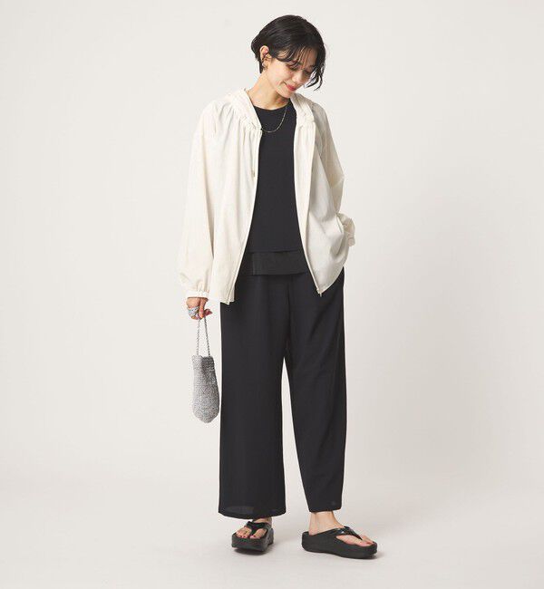 UNITED ARROWS green label relaxing「［size SHORTあり］フード ギャザー シャツ  UVカット 通気性 吸水速乾」|シャツ・ブラウス|