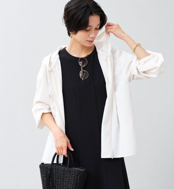UNITED ARROWS green label relaxing「［size SHORTあり］フード ギャザー シャツ  UVカット 通気性 吸水速乾」|シャツ・ブラウス|
